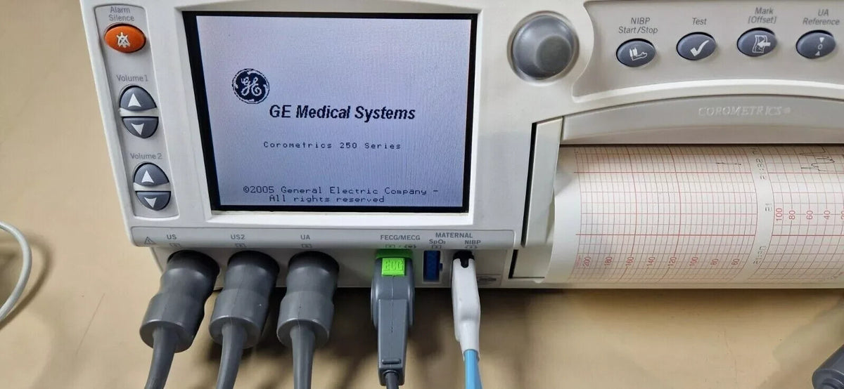 GE corometrics 259CX fetal maternal patient monitor ECG EKG US TOCO transducer2