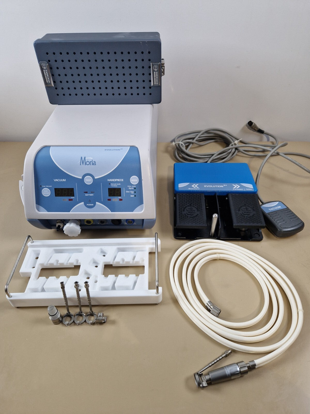 MORIA evolution 3 microkeratome console with CB 19303 turbine motor + footswitch4