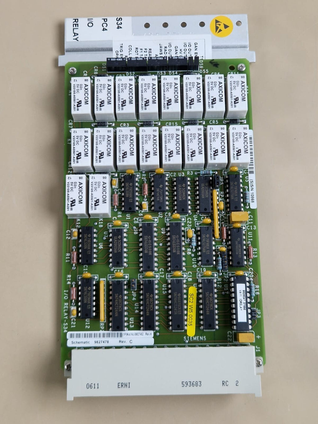 siemens PCB ASSY I/O relay S34 model no:098274520