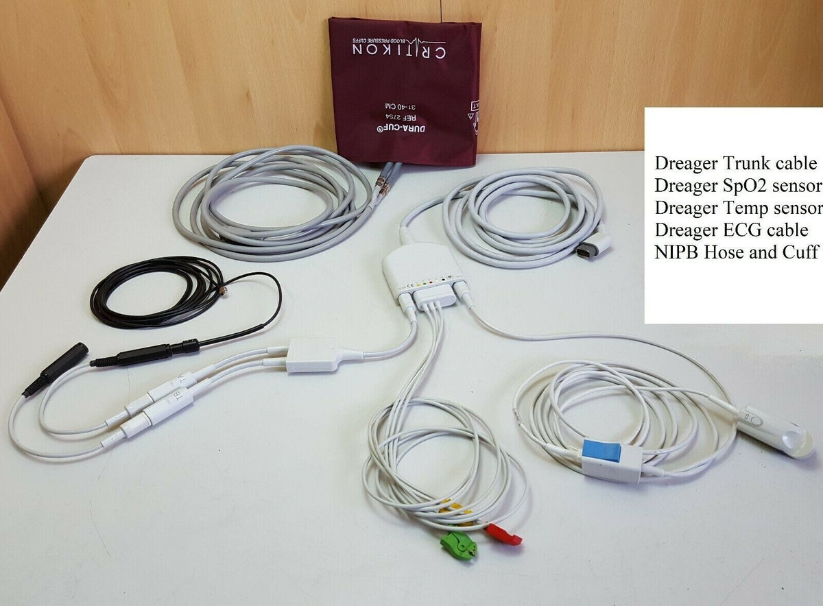 drager dreager delta infinity XL patient monitor with trunk cable  ECG SpO2 NIBP1