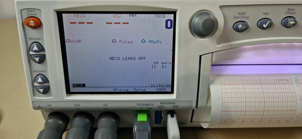 GE corometrics 259CX fetal maternal patient monitor ECG EKG US TOCO transducer3