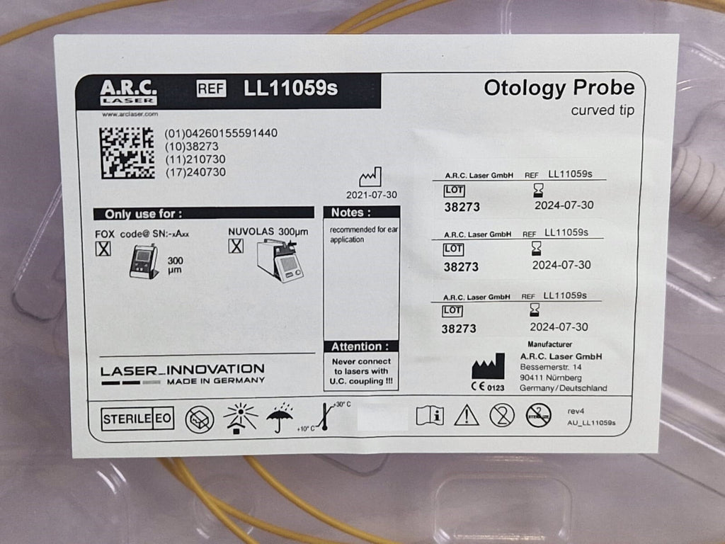 5x A.R.C laser ref: LL11059s otology probe curved tip works with nuvalas fox ENT1