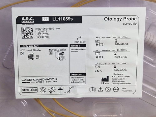 5x A.R.C laser ref: LL11059s otology probe curved tip works with nuvalas fox ENT1
