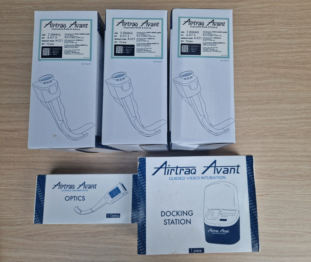 airtraq avant visulation video laryngoscope with docking  station and 23 slave15