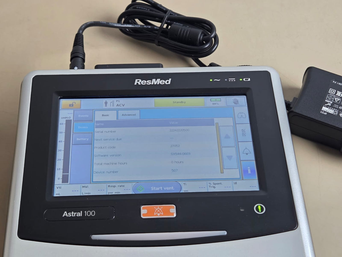 Astral 100 portable ventilator 2024 zero hour usage4