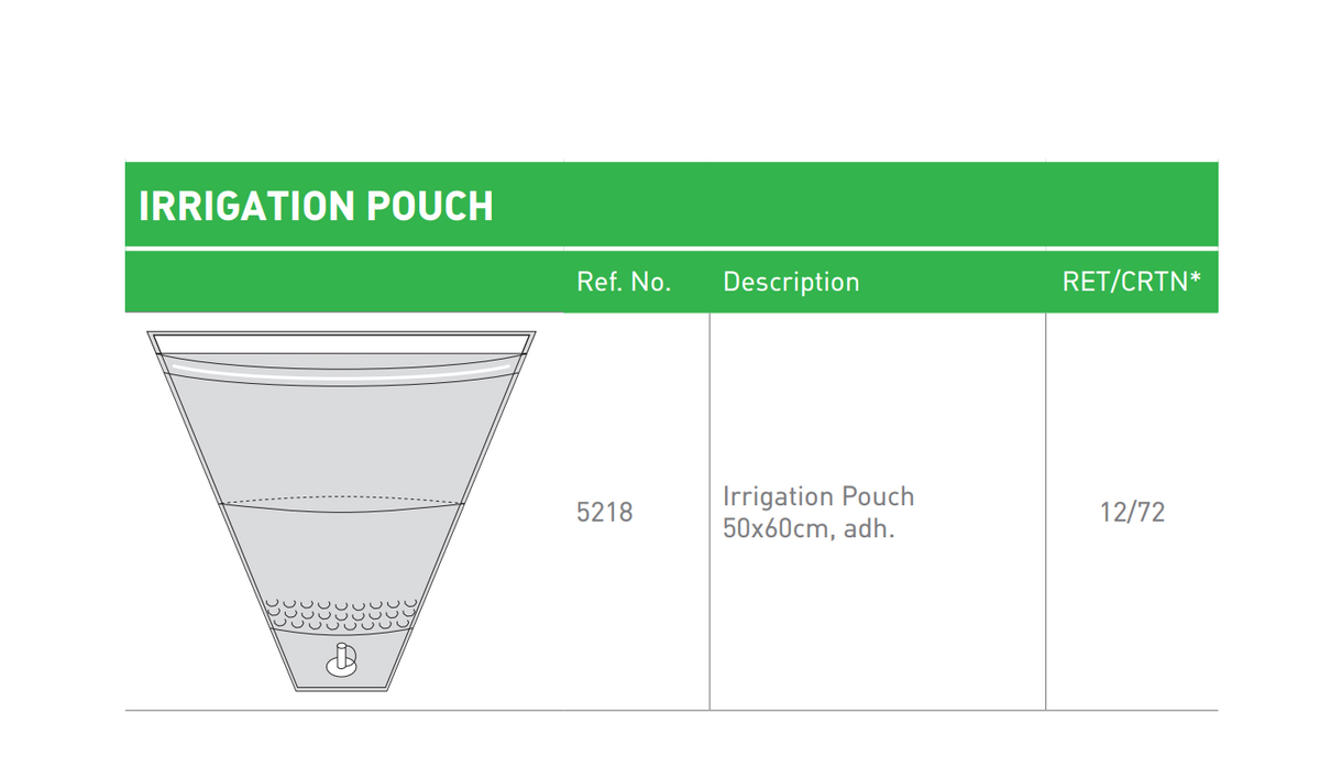 molnlycke BARRIER irrigation pouch ref 5218  12 / 16 pieces in a box   50x60cm1