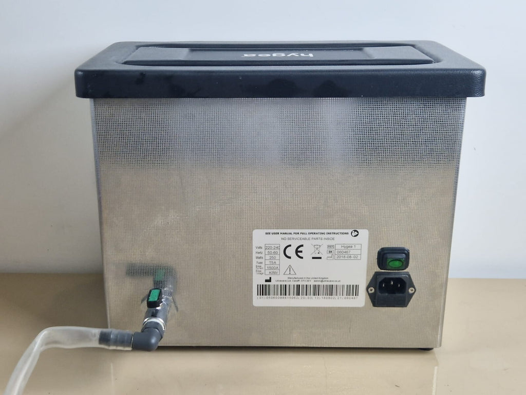 hygea 1 ultrawave ultrasonic water bath cleaner 250 watts with lid   basket17