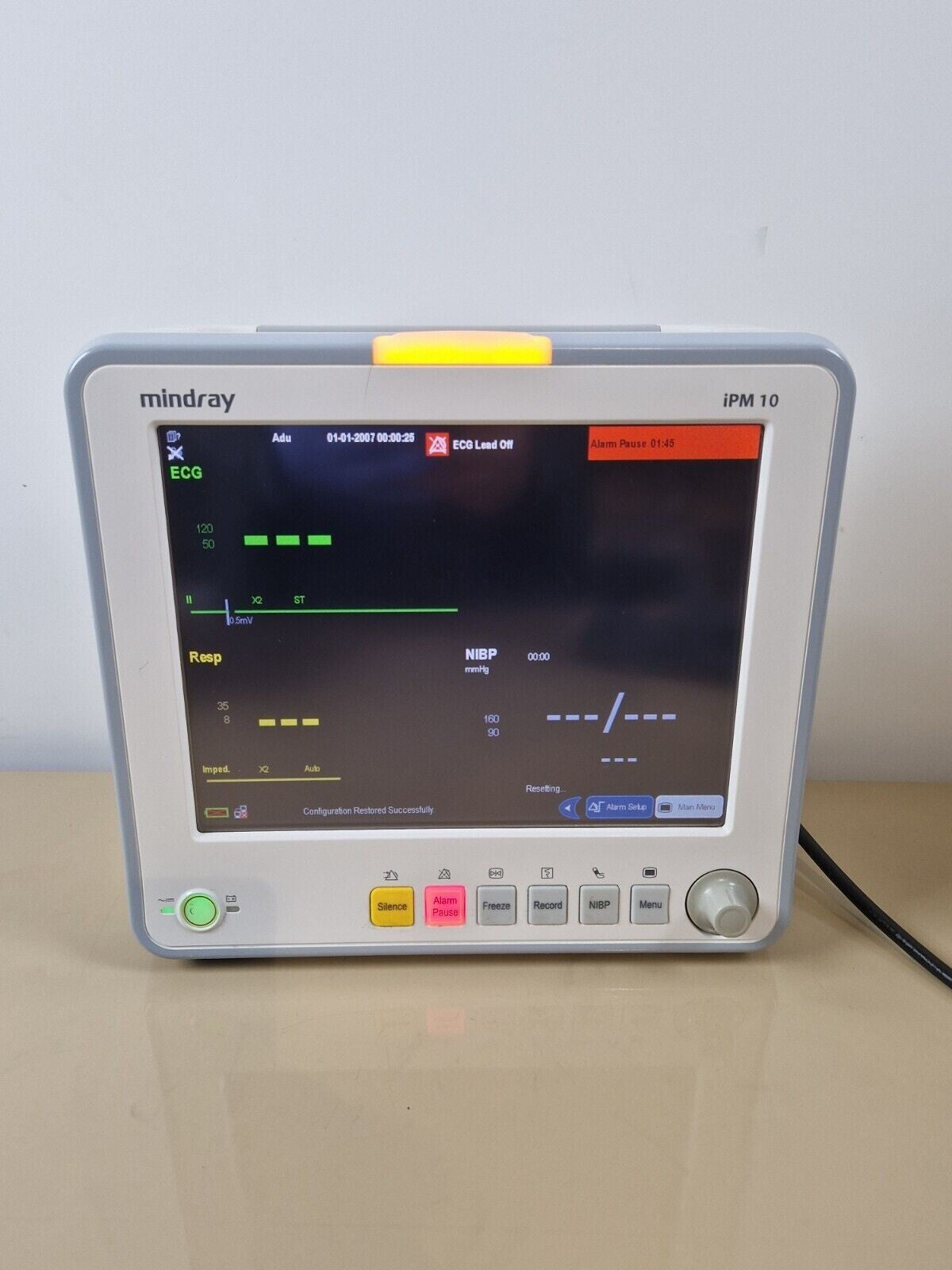 mindray ipm10 patient monitor ECG SpO2 NIBP T1 T20