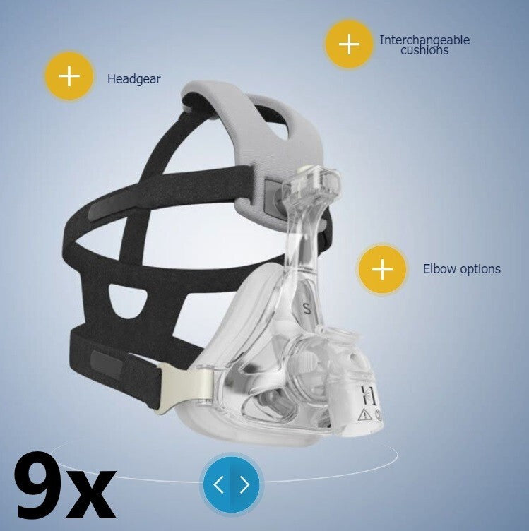9x mask philips respironics AF541 EE 1 leak,  4 PT HDG ref: 1020921 and 11214890