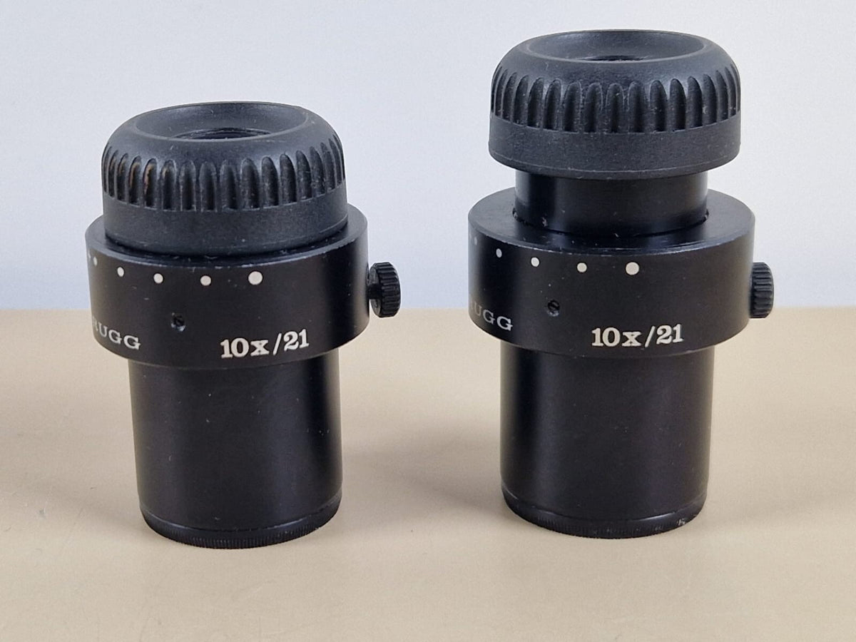 leica wild heerbrugg 10 x / 21 surgical microscope binocular eye piece lens2