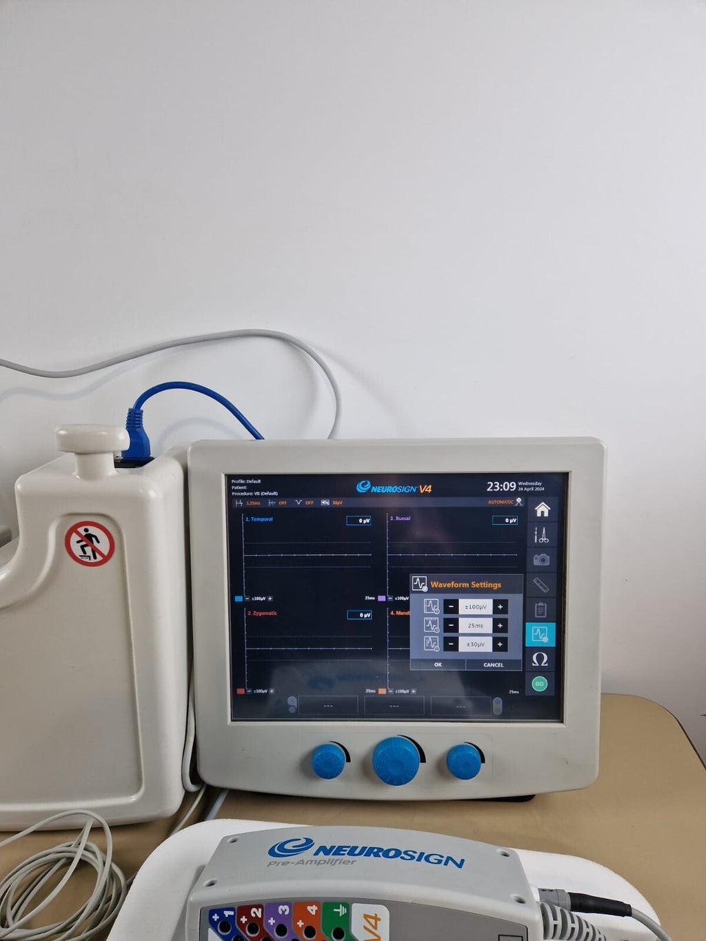 magstim neurosign V4 nerve monitor pre amplifier laryngeal electrode cable probe7