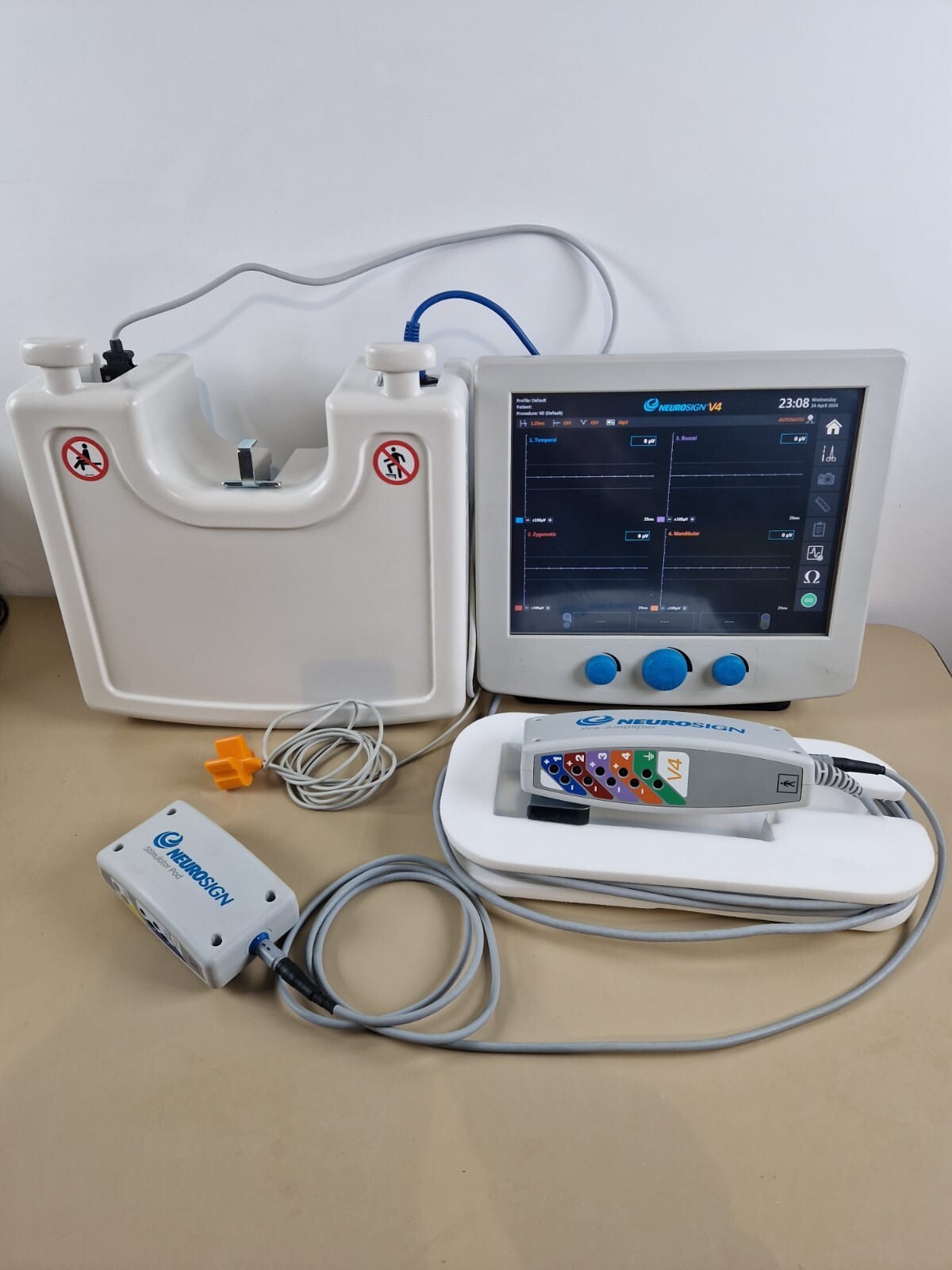 magstim neurosign V4 nerve monitor pre amplifier laryngeal electrode cable probe23