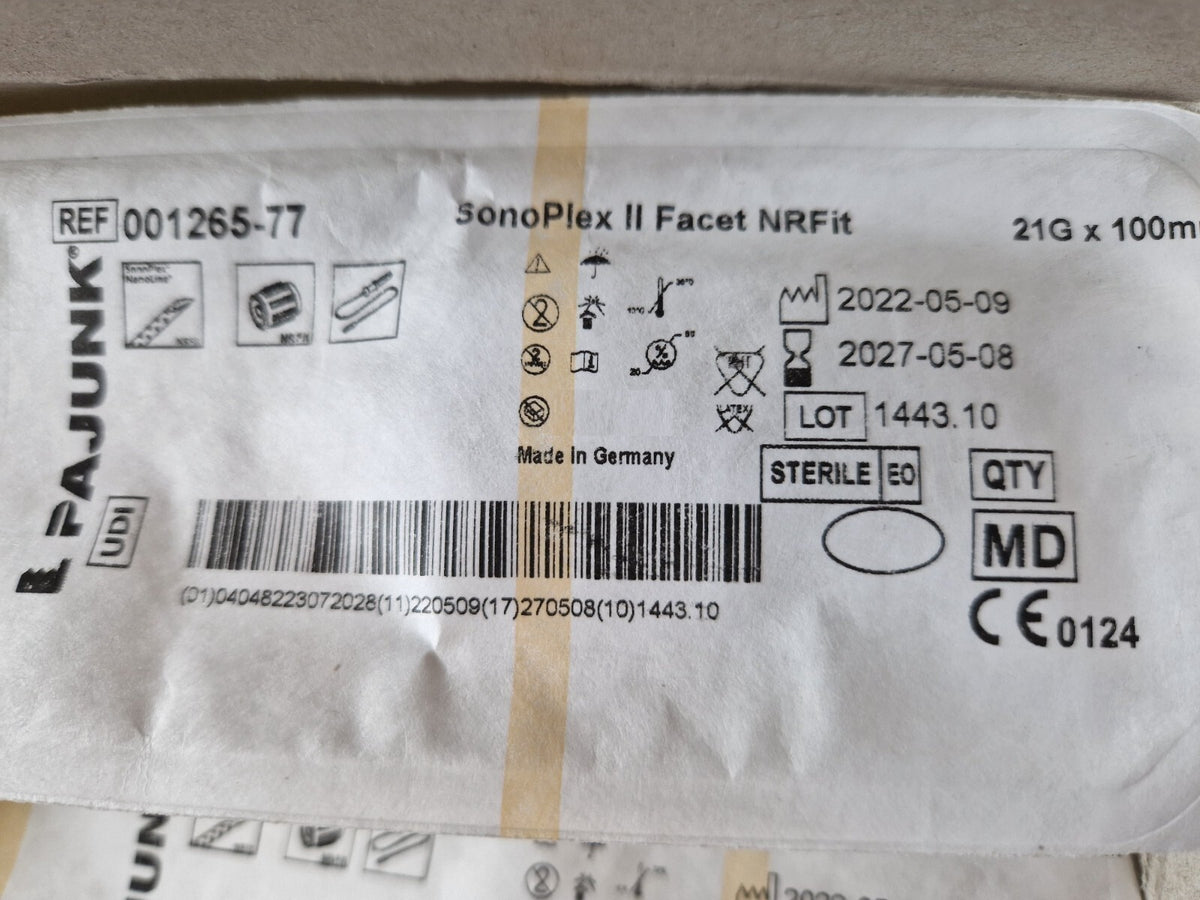 50x pajunk sonoplex II facet NRFIT  21G x 100mm ref: 001265-771