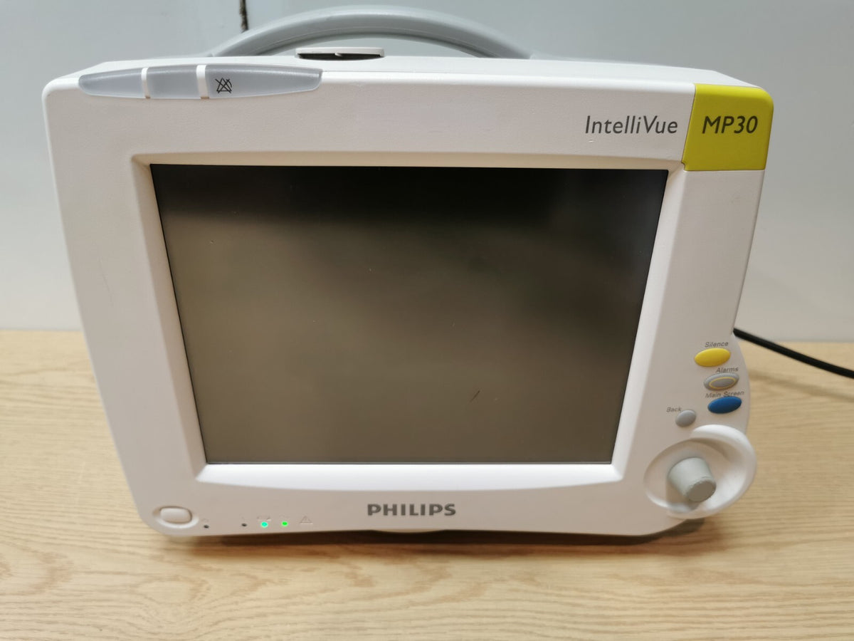philips intelliVue MP30 patient monitor M3001A module SpO2 sensor ECG NIBP cable4