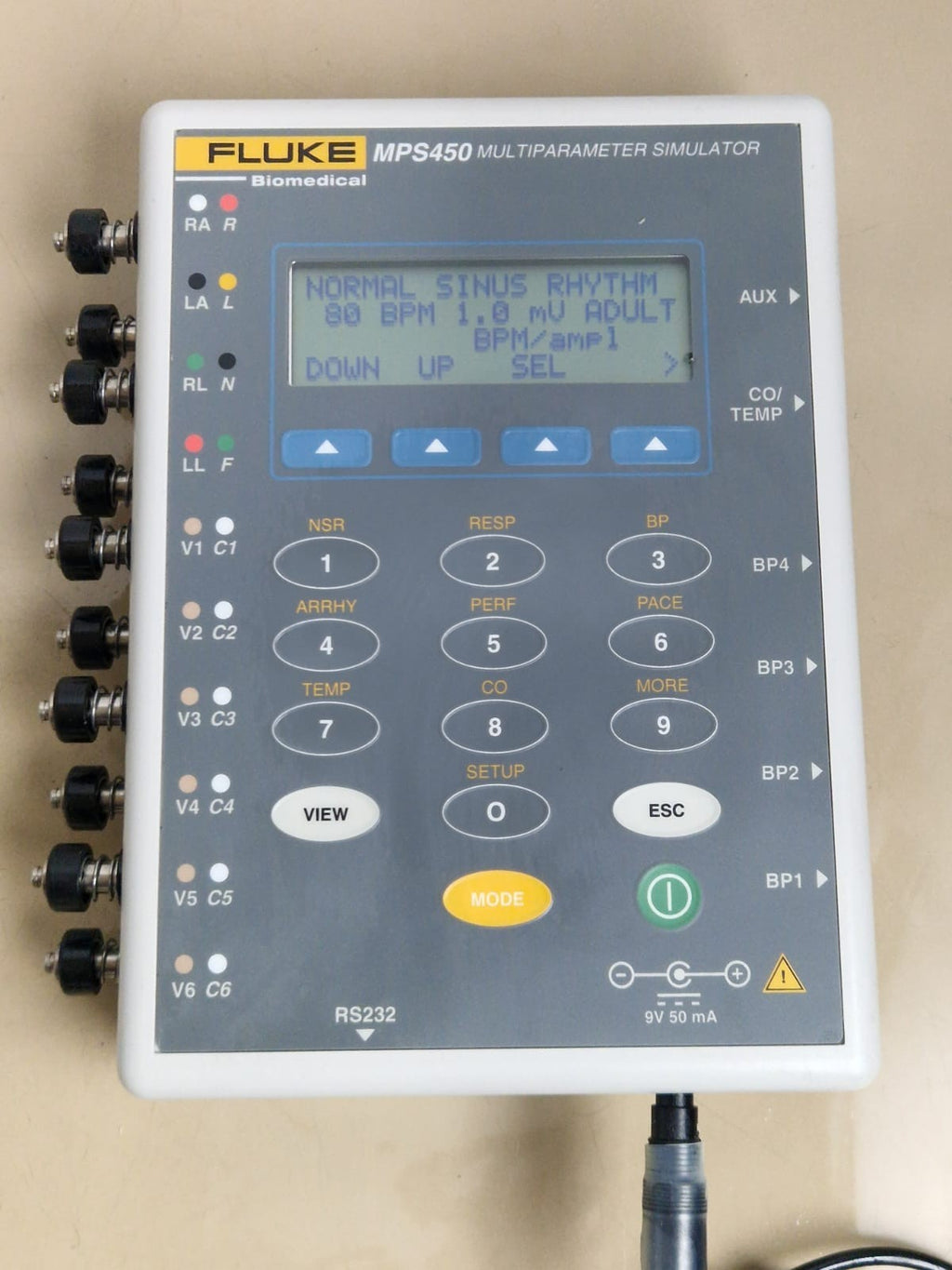 fluke biomedical MPS450 multiparameter simulator ECG IBP temp cardiac output3