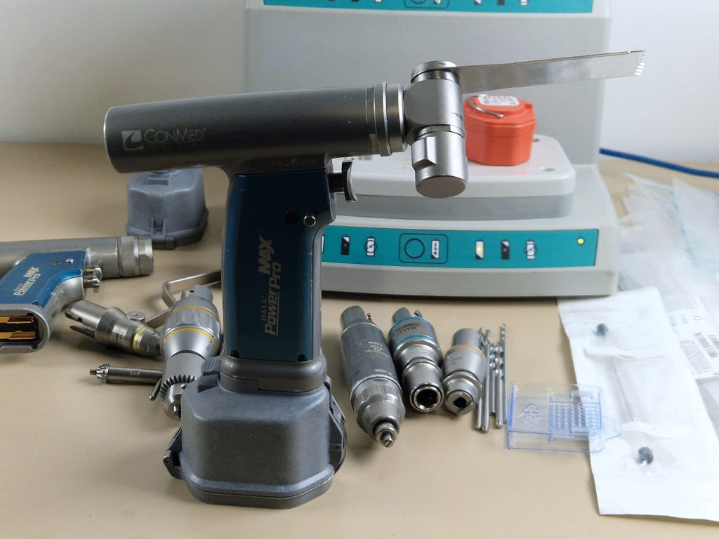 conmed hall power pro max handpiece drill reamer AO saw kwire battery charger3
