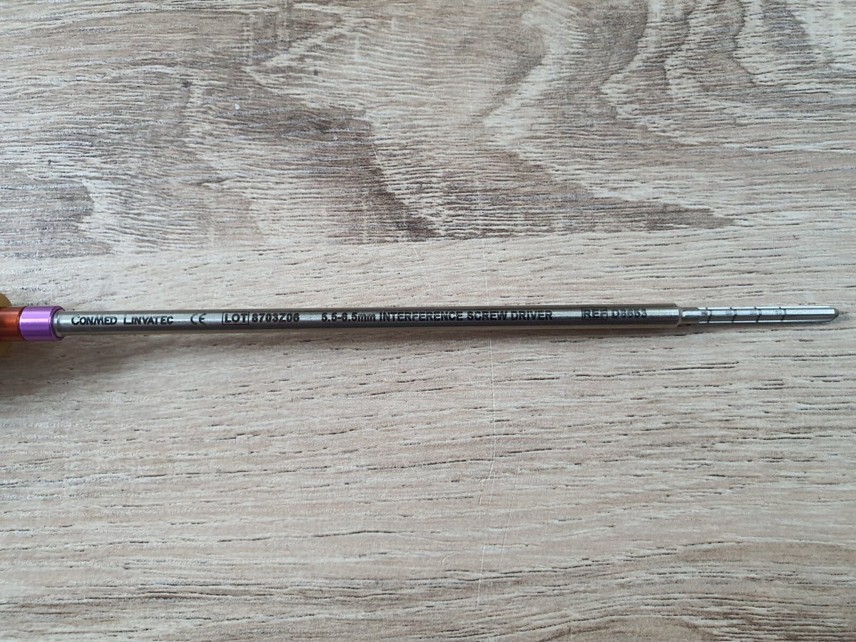 linvatec conmed genesys matry x 5.5 6.5mm Interference screw driver ref D86535