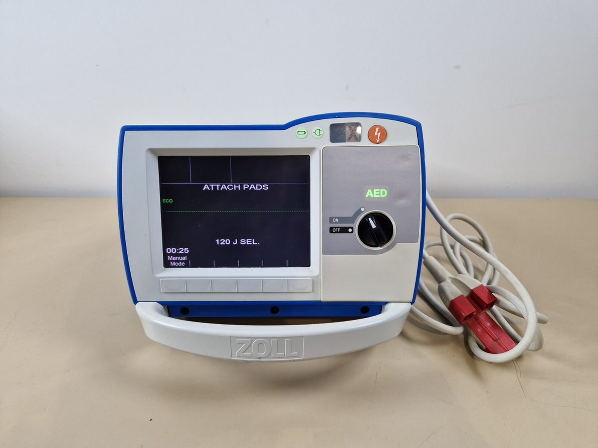 4x Zoll R Series BLS monitor ECG with printer, therapy cable and NO battery6