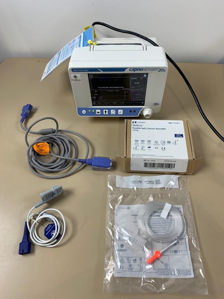 microstream oridion capnostream EtCO2 CO2 patient monitor + nellcor SpO2 sensor0