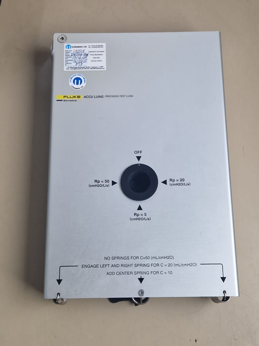 fluke accu lung precision test lung portable appliance calibrator tester1
