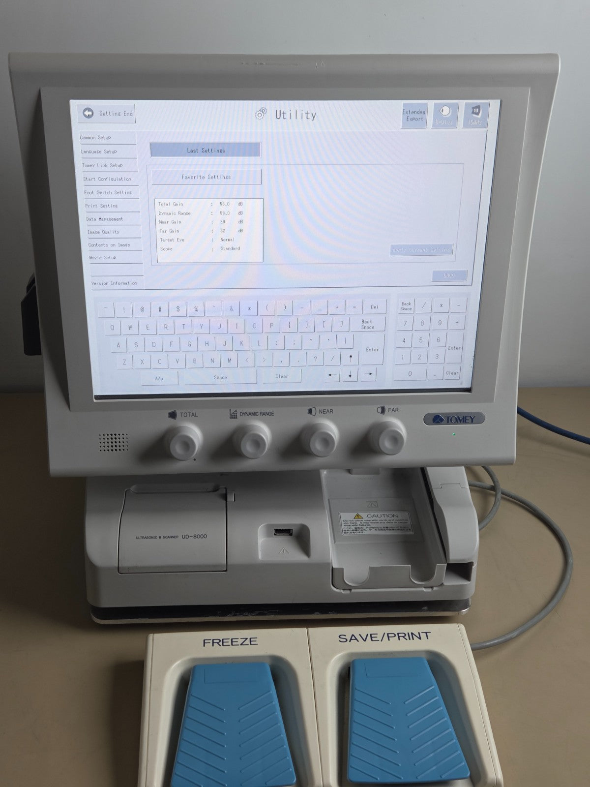Tomey B scan  UD 8000 ultrasound scan ultrasonic B scanner UD 80002
