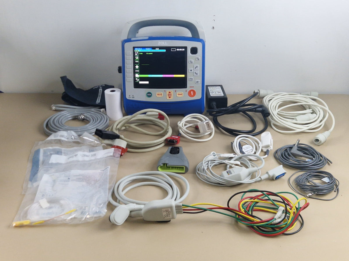 ZOLL X Series Monitor Defibrillator with Pacer CO2 SpO2 12-Lead ECG NIBP Printer & Paddles