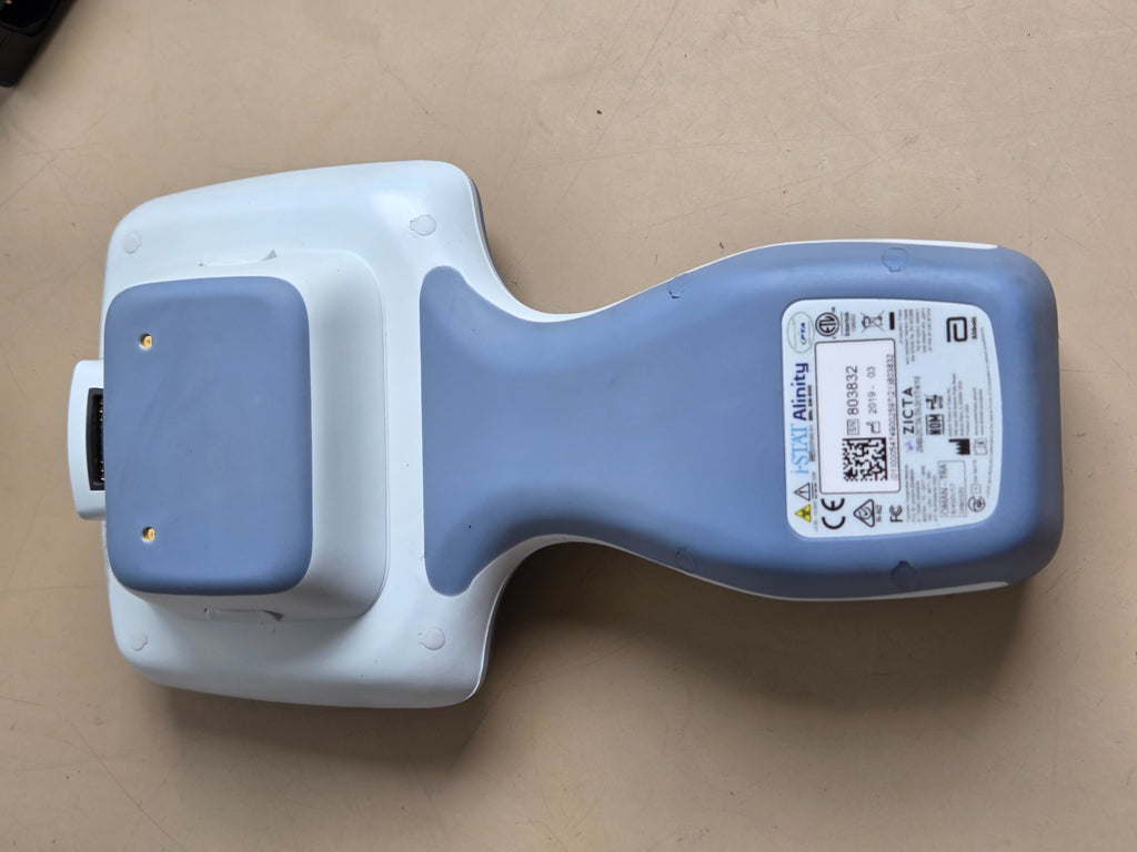 Abbott i-STAT Alinity handheld analyzer rear identification label