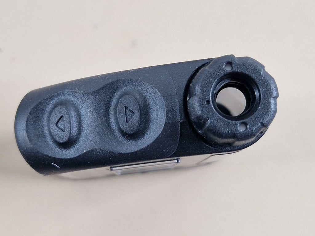 Accu-Chek Spirit Combo insulin pump top controls and connection view