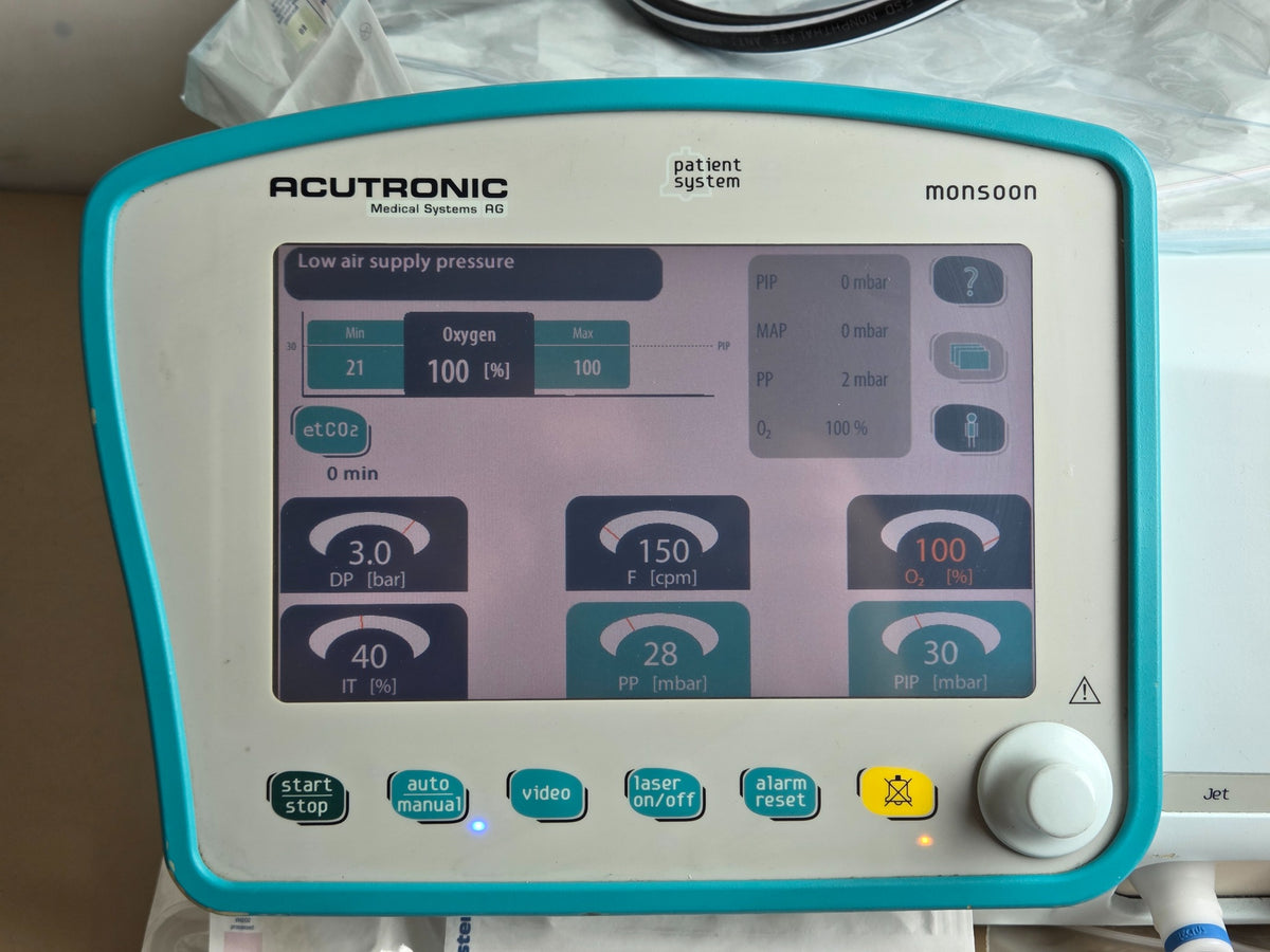 Acutronic Monsoon III support information screen
