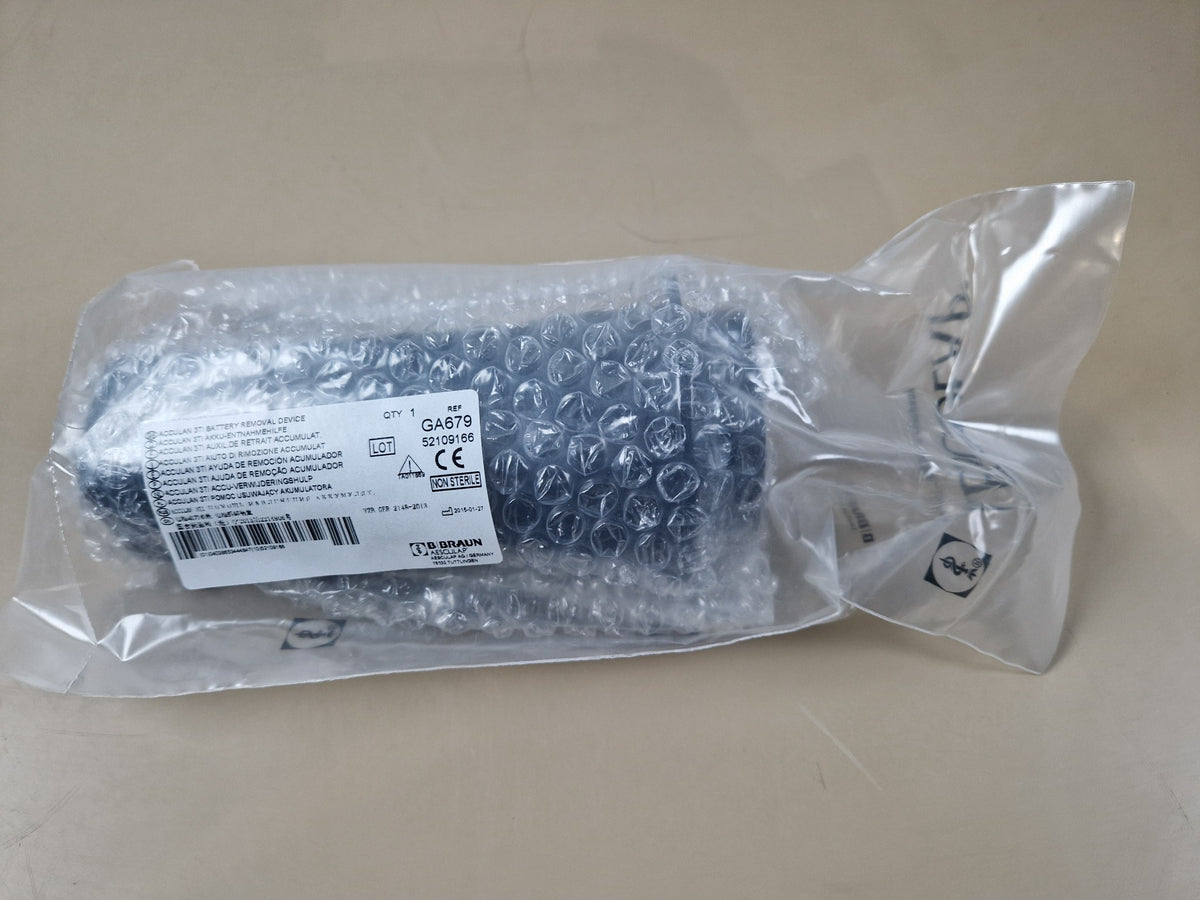Aesculap GA679 Acculan 3Ti battery removal device packaging label