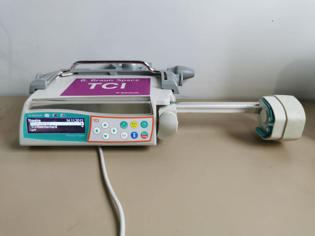 B. Braun Perfusor Space TCI syringe pump with pole clamp
