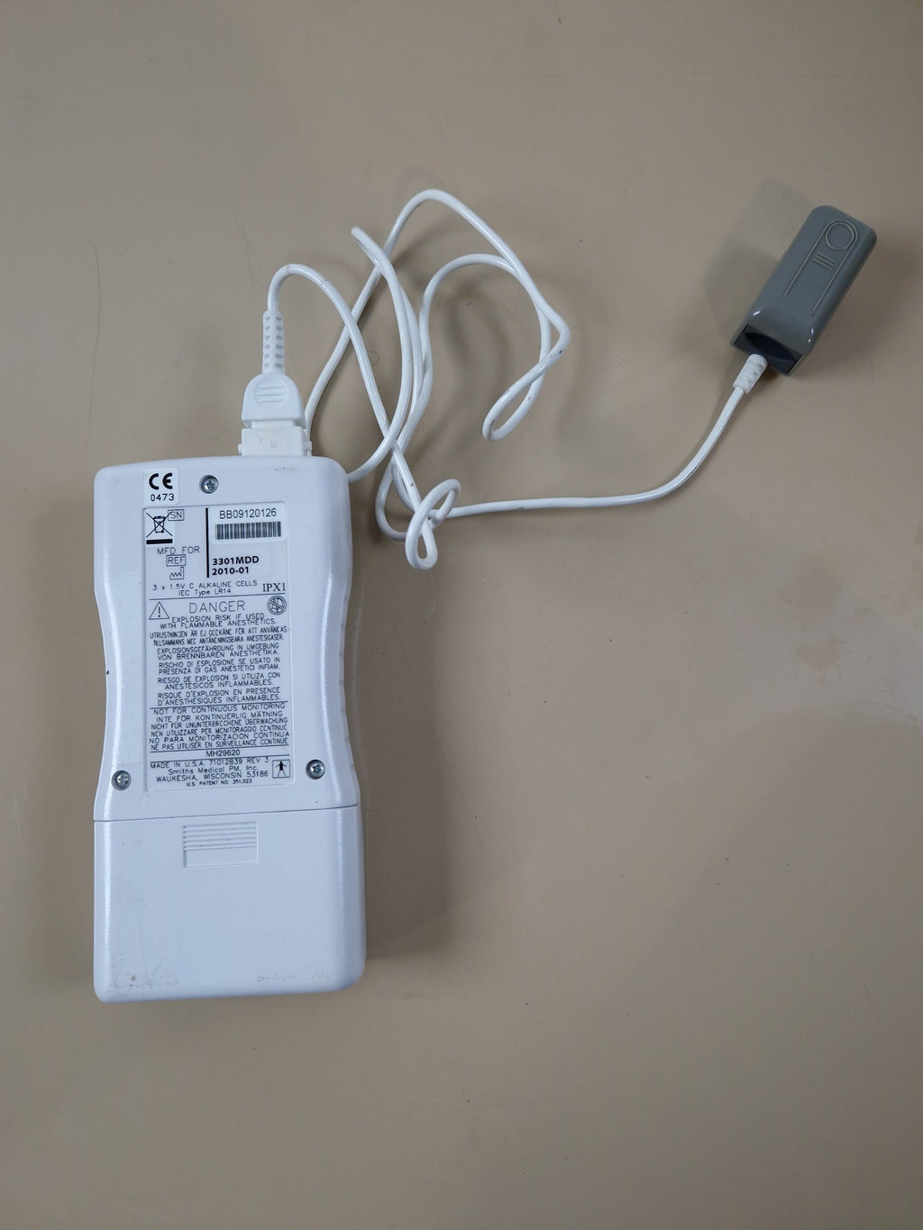 BCI 3301 rear label showing model and electrical information