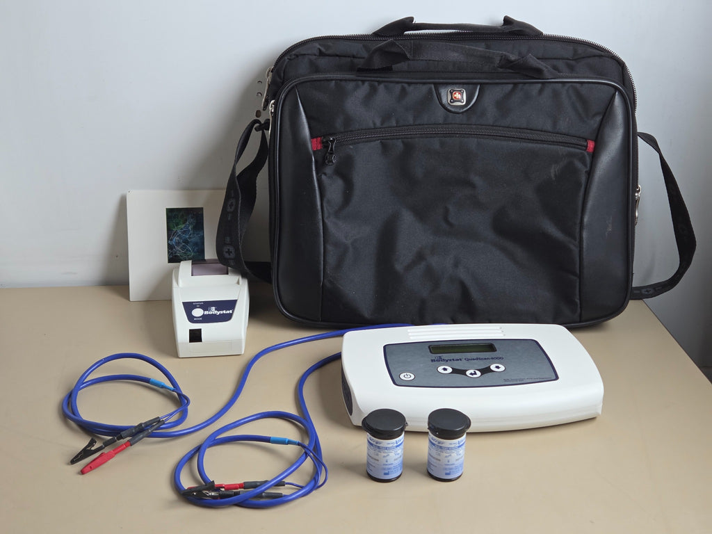 Bodystat QuadScan 4000 body composition analyser kit with printer, leads and carry bag