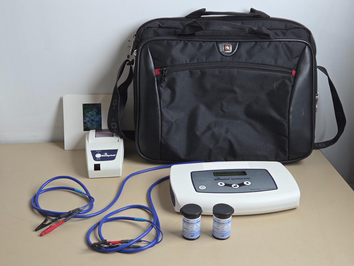 Bodystat QuadScan 4000 body composition analyser kit with printer, leads and carry bag