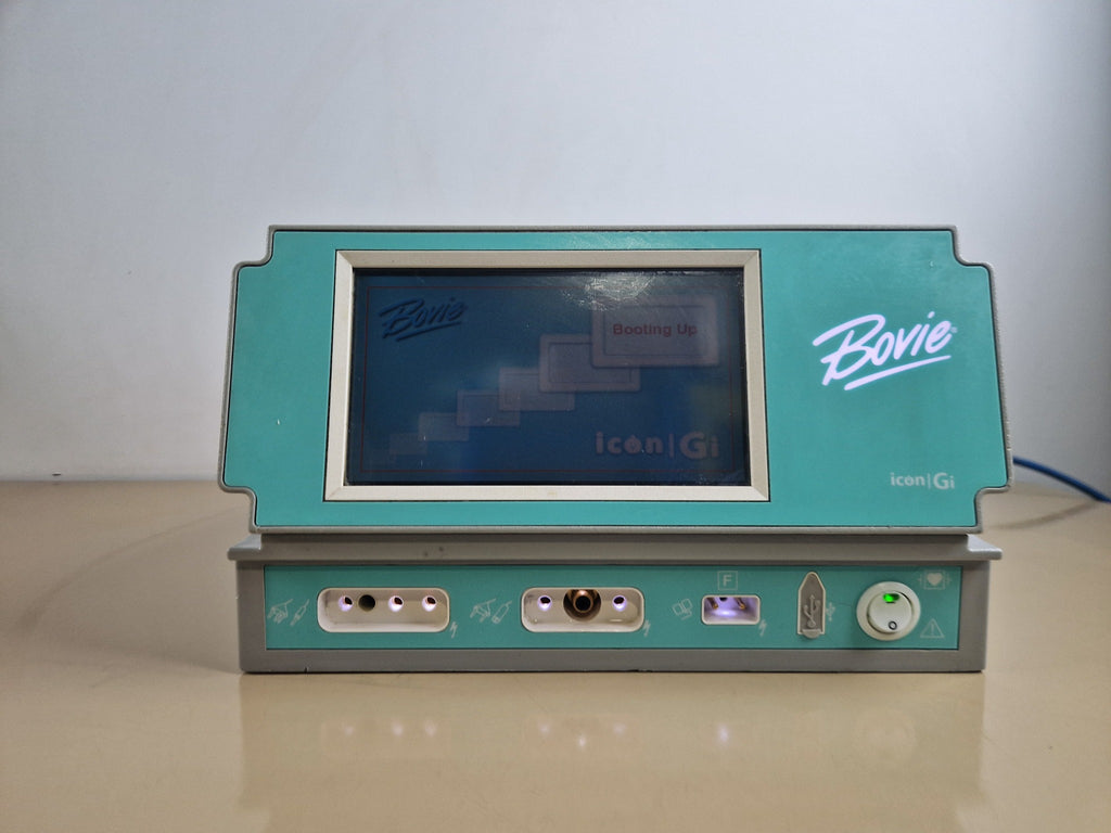 Bovie ICON Gi GI120 electrosurgical generator front view powered on