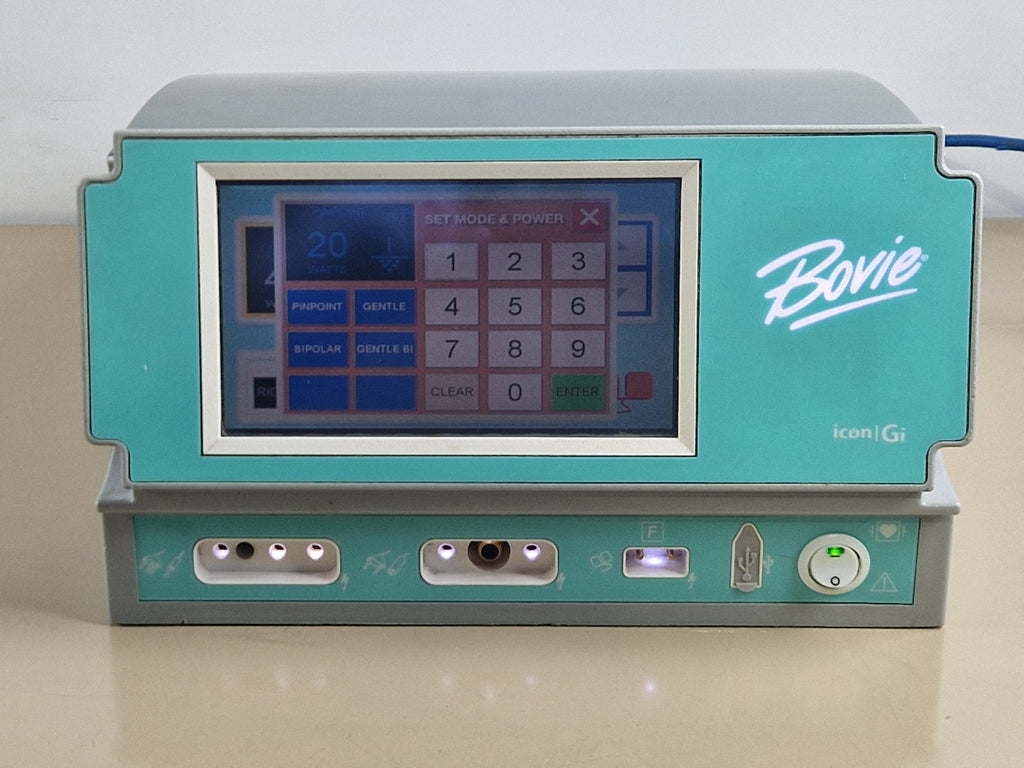 Bovie ICON Gi GI120 touchscreen mode and power settings