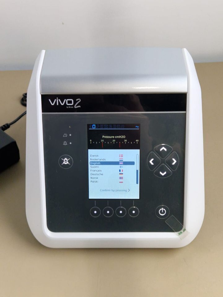 BREAS Vivo 2 ventilator with breathing tube