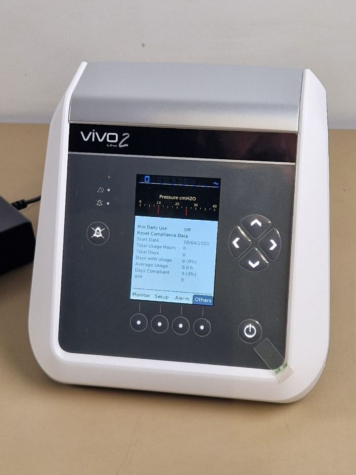 BREAS Vivo 2 ventilator with breathing tube
