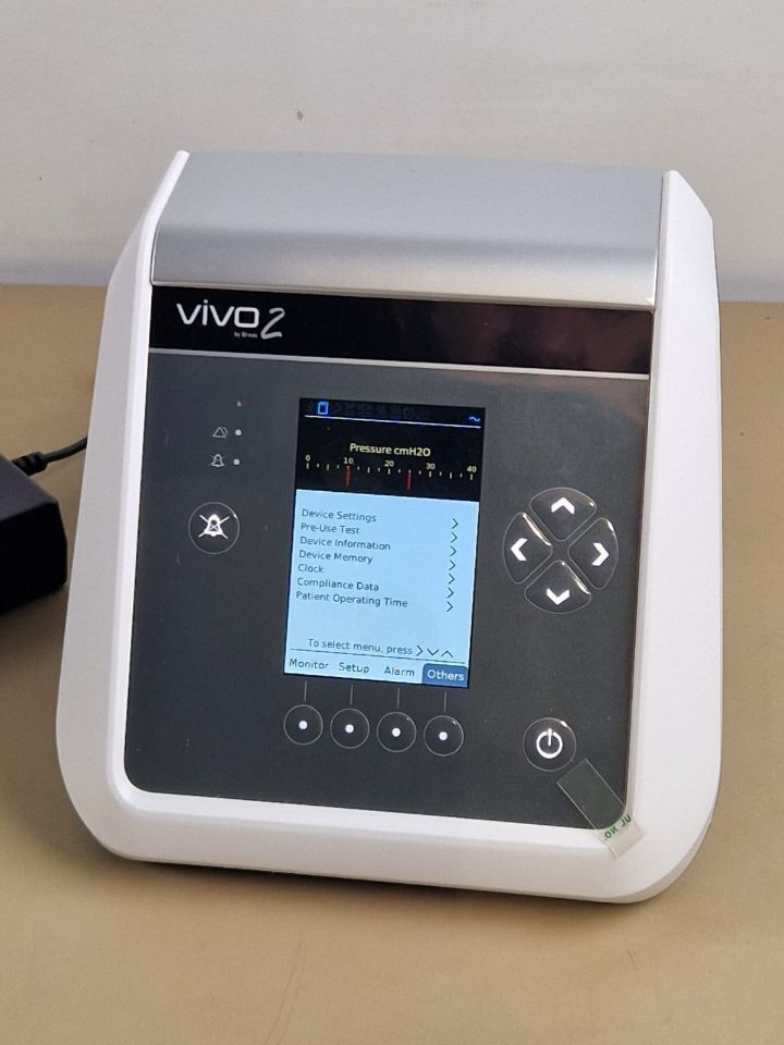 BREAS Vivo 2 ventilator with breathing tube