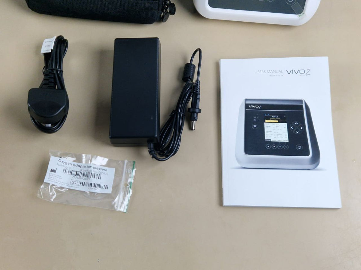 BREAS Vivo 2 ventilator with breathing tube