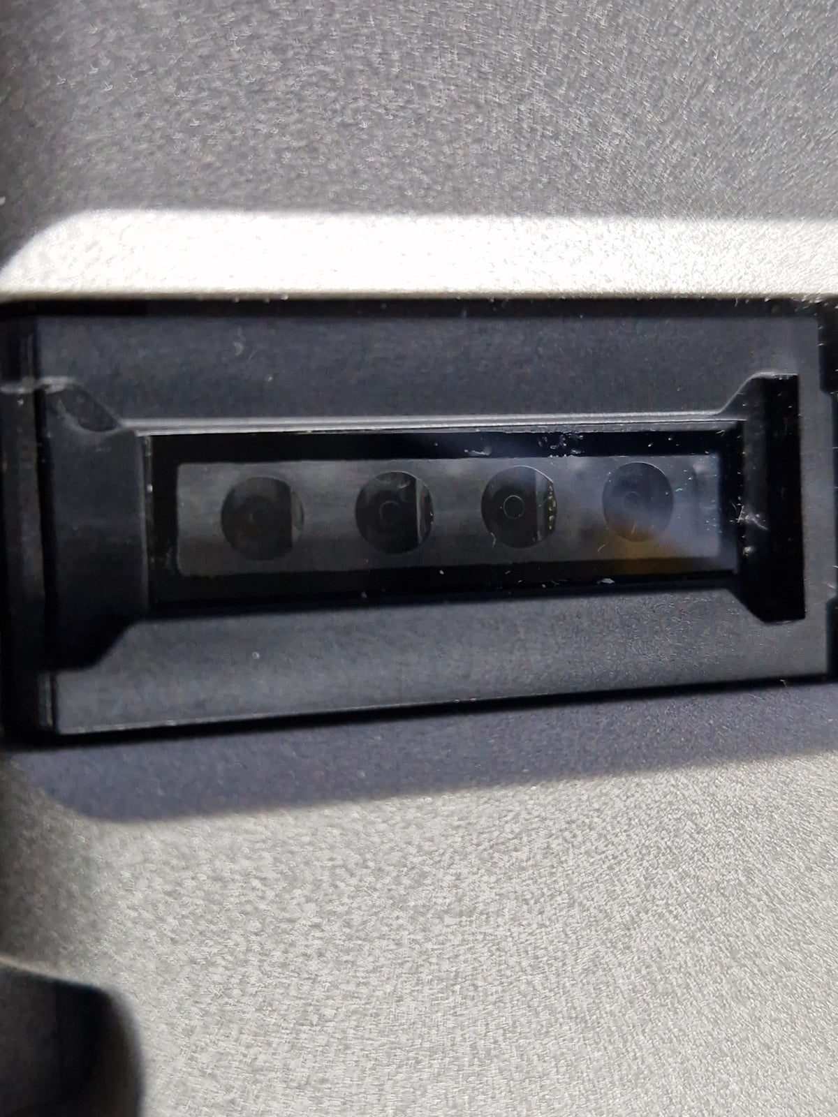 CardioChek Plus analyzer optical test strip reading port close-up