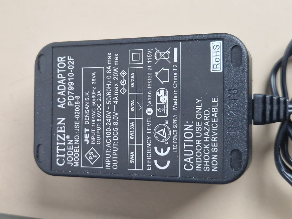 Citizen PD-24 AC adapter model JSE-02008-8 PD799910-02F