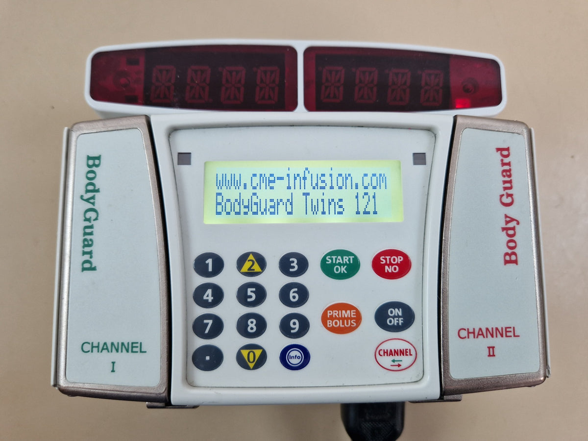 CME BodyGuard 121 Twins dual channel volumetric infusion pump front view
