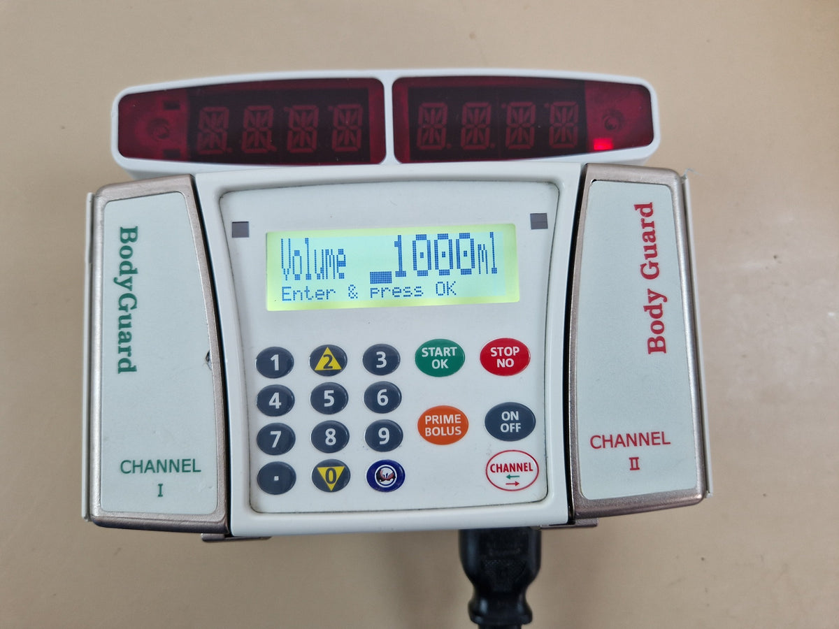 CME BodyGuard 121 Twins infusion pump volume setting display