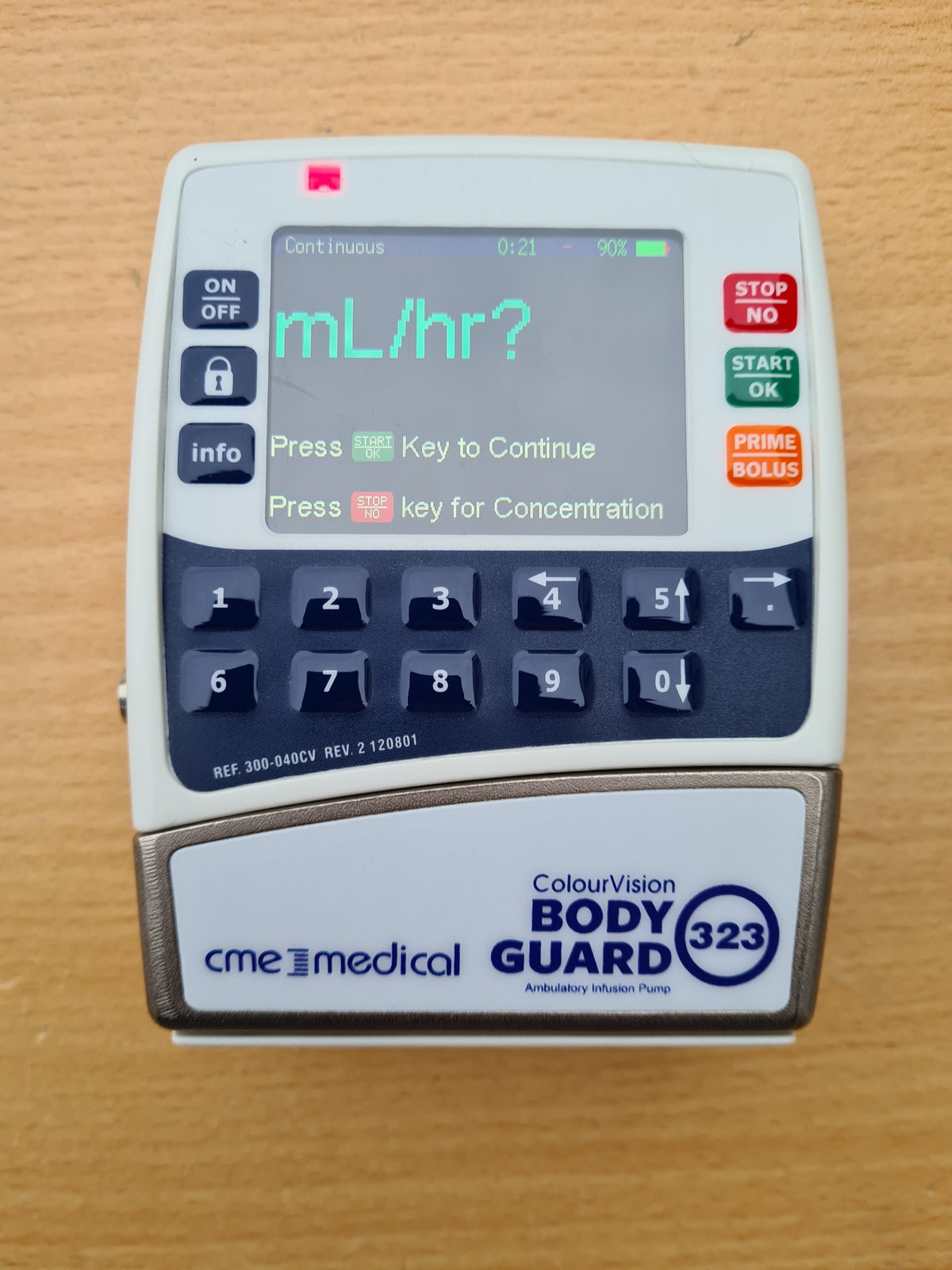 CME Medical ColourVision BodyGuard 323 colour display front close-up