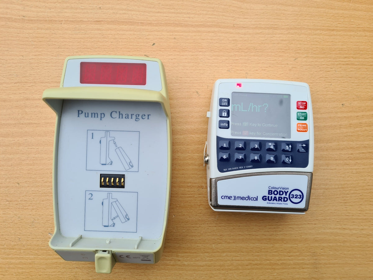 CME Medical ColourVision BodyGuard 323 colour screen infusion pump with charger