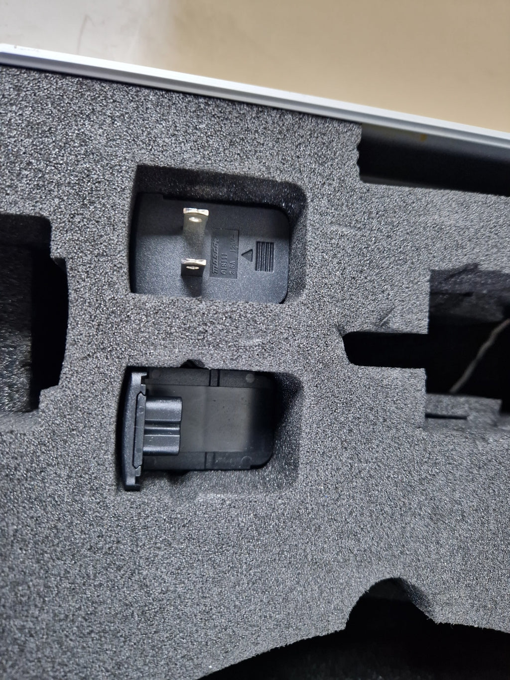 Codman MedStream programmer power and accessory components in fitted case