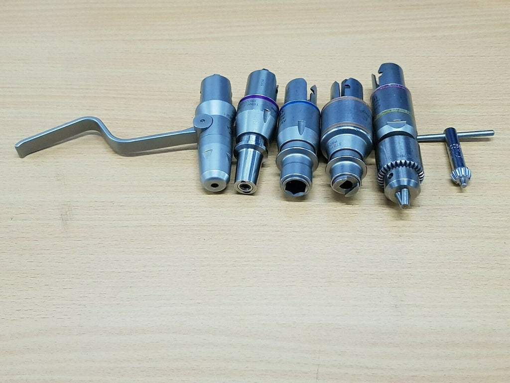 ConMed Linvatec Hall PowerPro surgical drivers and adapters including Jacobs chuck and reamer adapters