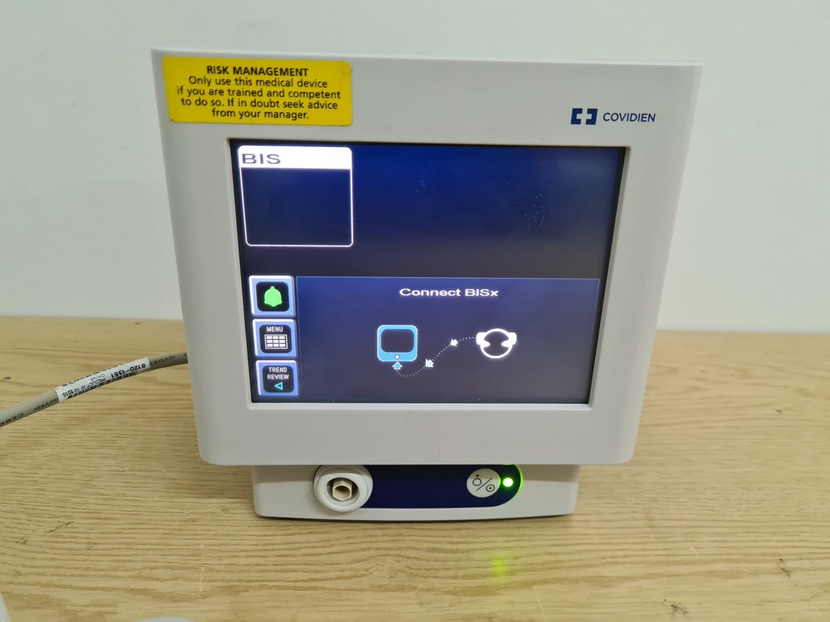 Covidien BIS Complete Monitoring System powered display showing Connect BISx