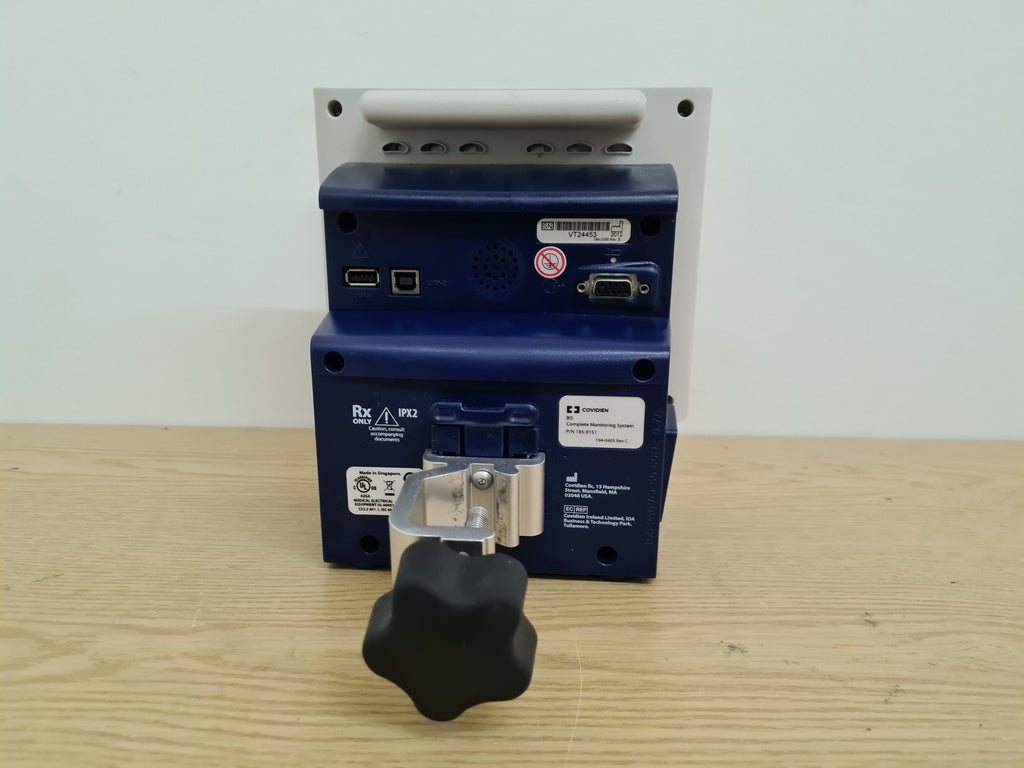 Covidien BIS Complete Monitoring System rear panel and identification label